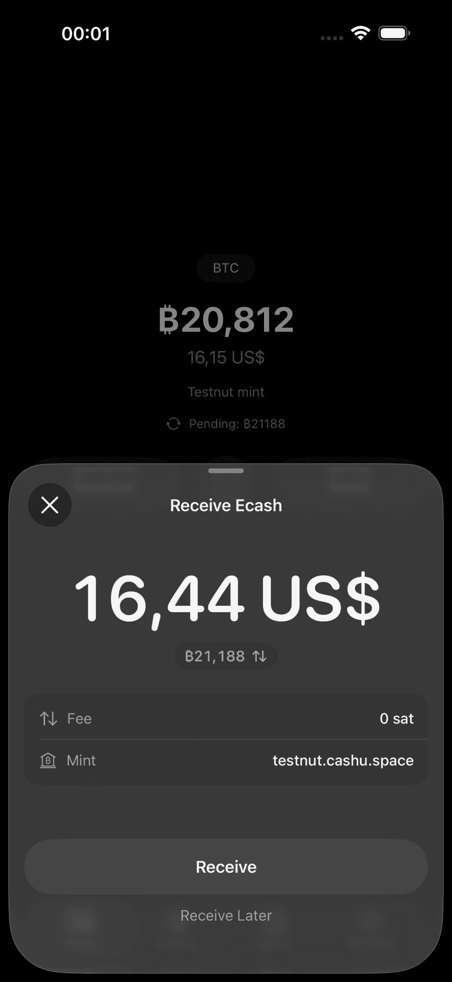 Bearer ecash, in your pocket.